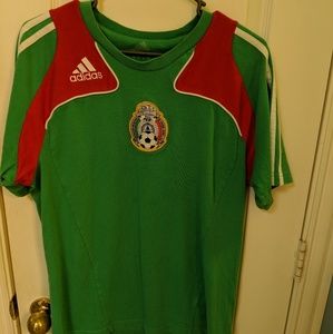 Adidas Mexico red and green soccer Jersey shirt